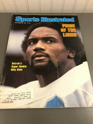 Vintage Sports Illustrated September 22 1980 Billy Sims Oklahoma Sooners Detroit