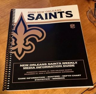 2020 Orleans Saints Weekly Media Guide Vs Vikings 12/25