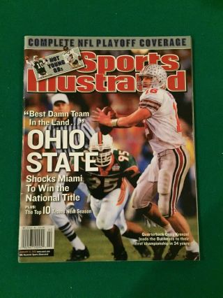 2002 Ohio State National Champions Sports Illustrated Si No Label - Vintage Osu