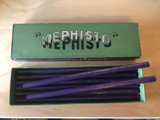 Vintage Mephisto 73b Hard Copying Pencils (8) Box L & C Hardtmuth Koh - I - Noor