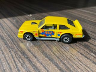 Vintage Hot Wheels Mattel Die Cast Race Car Flat Out 442 1978 Yellow Hong Kong
