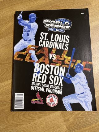 2004 Mlb World Series Official Program St.  Louis Cardinals Vs Boston Red Sox