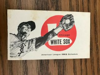 1963 Chicago White Sox American League Booklet Schedule