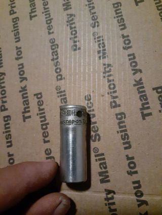 Vintage 1947 Snap - On Sf - 140 3/8 " Drive 7/16 " Deep Socket,  12 - Pt,  Made In Usa
