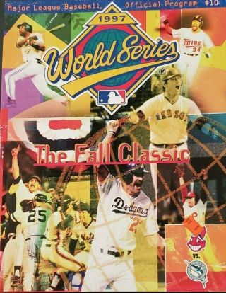 1997 Official Mlb World Series Program Indians Vs Marlins