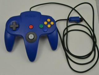 Vintage Nintendo 64 Controller Blue N64 Cleaned Kj