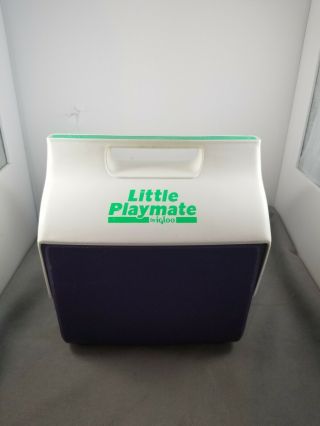 Vintage Igloo Little Playmate Purple Cooler Ice Chest Lime Green Logos