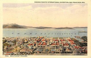 Main Exhibit Palaces Ppie 1915 San Francisco Expo Vintage Postcard