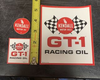 3 Vintage Kendall Gt - 1 Motor Oil Racing Decal Sticker Nhra Parts
