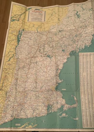 1935 England Road Map From Socony - Vacuum Standard Oil Of York - Gargoyle