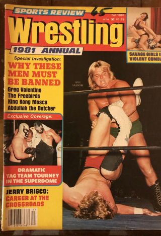 Sports Review Wrestling Fall 1981 Annual Wwf Nwa Awa Wwe Wcw Rare