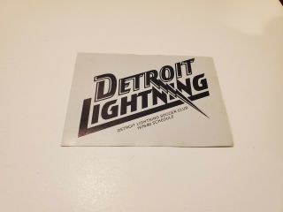 Rs20 Detroit Lightning 1979/80 Soccer Pocket Schedule - On Subscription Tv