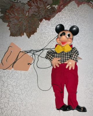 Vintage Gund Walt Disney Mickey Mouse Marionette
