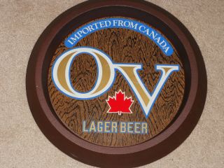 Vintage Old Vienna Ov Lager Beer Imported From Canada Large 15 " Bar Sign Tray