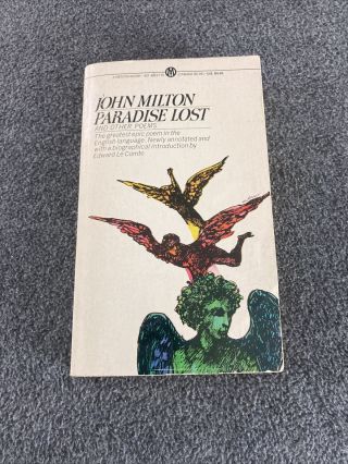 John Milton Paradise Lost And Other Poems Mentor 1961 Vintage Paperback Classics
