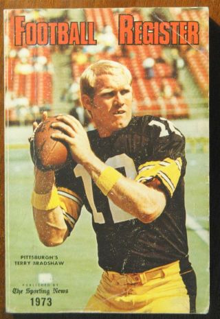1973 The Sporting News Football Register - Pittsburgh Steelers Terry Bradshaw