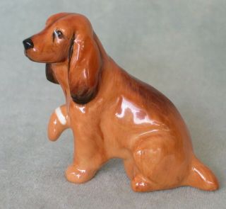 Vintage Royal Doulton Miniature 2 1/2 " Dog Figurine K9 Spaniel With Bandaged Paw