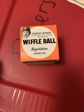 Rare Vintage Thurman Munson York Yankees Wiffle Ball Box