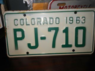 Colorado 1963 Motorcycle License Plate,  Never Issued