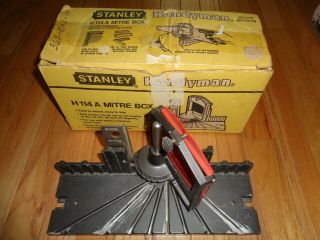Vintage Metal Stanley Handyman Mitre Box H114a - - Made In Usa