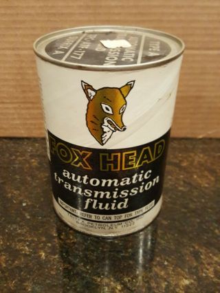 Vintage Fox Head Automatic Transmission Fluid 1 Quart Can