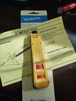 Vintage Harris Dracon Punchdown Impact Tool With Packaging And Instructions