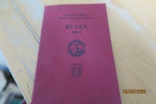 Vintage Trade Union Rule Book - Nation Union Of Water Employees Rules 1963