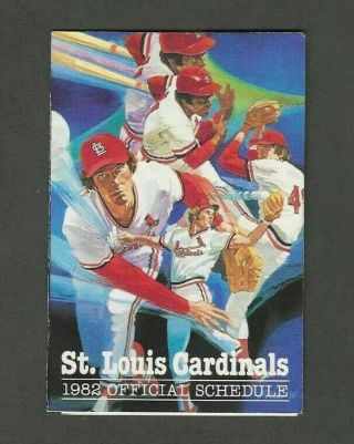 1982 St.  Louis Cardinals Pocket Schedule Sponsored By Budweiser