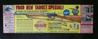 Vintage 1960 Daisy 99 Target Rifle Bb Guns Color Ad