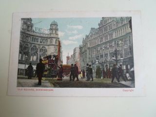 Nostalgic Vintage Postcard Old Square Birmingham - Unposted §a1478