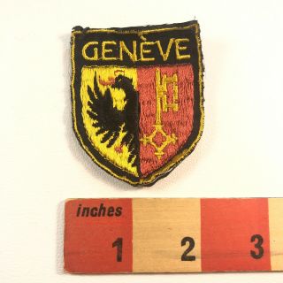 Vtg Coat Of Arms Geneve Geneva Switzerland Patch 04u4