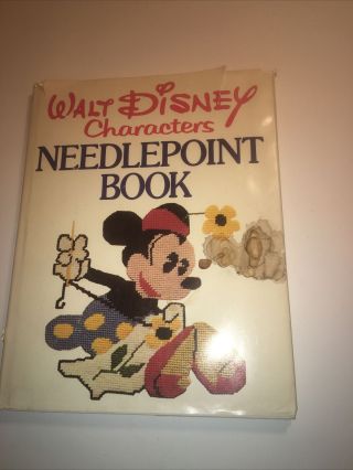 Vintage 1976 Walt Disney Characters Needlepoint Book Hardcover 1st Edition