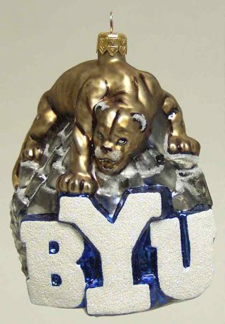 Slavic Treasures Glasscot Ornament Brigham Young Cougars Figure 4155973