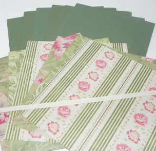 Artichoke Vintage Floral 6 X 6 Designer Paper A2 Cardstock Stampin Up Kcompany