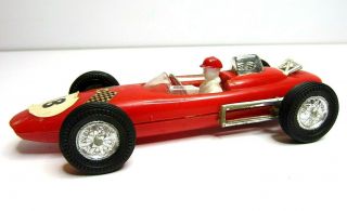 Vintage Mini Mite Red Plastic Toy Race Car Hong Kong Lucky 189