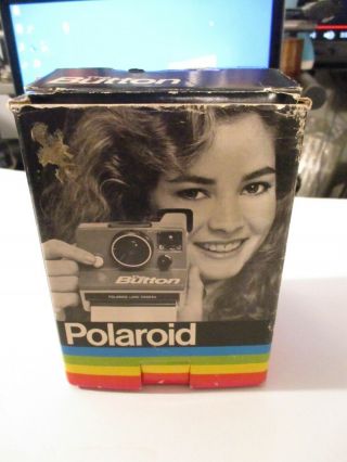 Vintage Polaroid The Button Sx - 70 Land Camera With Box
