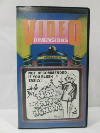 Video Dimensions Presents Not Tonite Henry Vhs Tape Mondo Movies 1961 In Color
