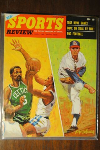 1965 Sports Review - Boston Celtics Bill Russell Los Angeles Angels Dean Chance
