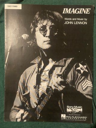 John Lennon Imagine Vintage Sheet Music Beatles Classic Rock
