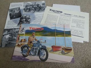 Vintage Triumph Motorcycle Sales Brochures & Papers