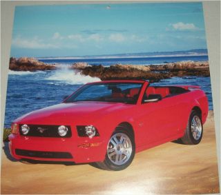 2005 Ford Mustang Gt Convertible Car Print (red,  No Top)