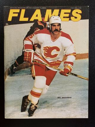 1981 - 82 Calgary Flames 2nd Year Program Vs York Islanders Bossy Nystrom Goal