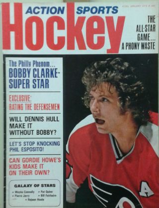 January 1973 Action Sports Hockey - Philadelphia Flyers Bobby Clarke
