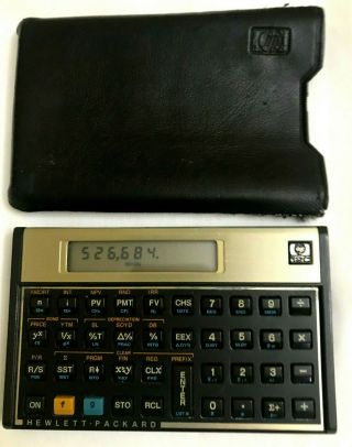 Vintage Hp Hewlett Packard 12c Financial Calculator With Case