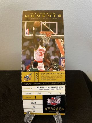 Nba Houston Rockets Ticket Stub Vintage Nov.  2,  1999