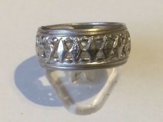 Vintage Sterling Espo Solid Silver Band Ring Uk Size P (esposito - Usa)