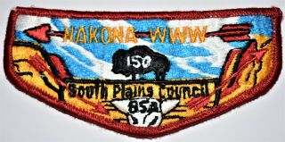 Vintage Nakona Oa Lodge 150 Order Of Arrow Flap Oa Bsa Boy Scout