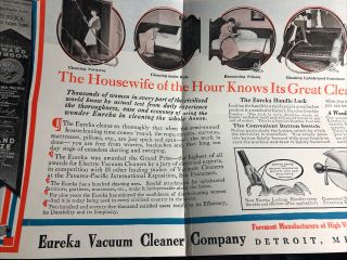 VTG FOLD OUT AD BOOKLET - EUREKA VACUUMS,  RUTH ELECTRIC SHOP,  ROCHESTER NY 3