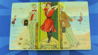 Saucy Vintage Comic Postcard 1900 