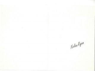 Nolan Ryan Starline Greeting Card 1990 2